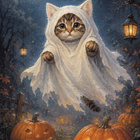 Halloween haamukissa lentää - pikkukuva 1