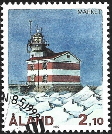 Åland 1992 ÅV 1 Majakoita Märket EP leima Lape 060
