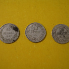 3 kpl 25p 1907, 1915 & 1917 - hopeaa - pikkukuva 1