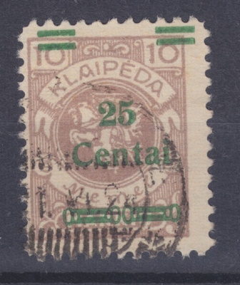 Saksa Reich Memel 1923 Mi 214 Mi 150€