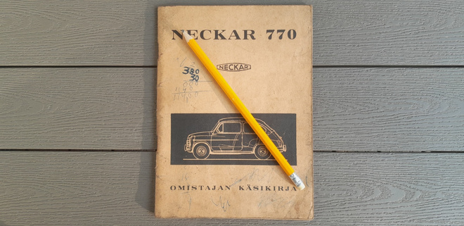 Neckar 770 Auton Omistajan Käsikirja 1965