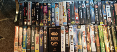 VHS Elokuvia 89kpl muutama harvinaisuus+VHS HIFI videot