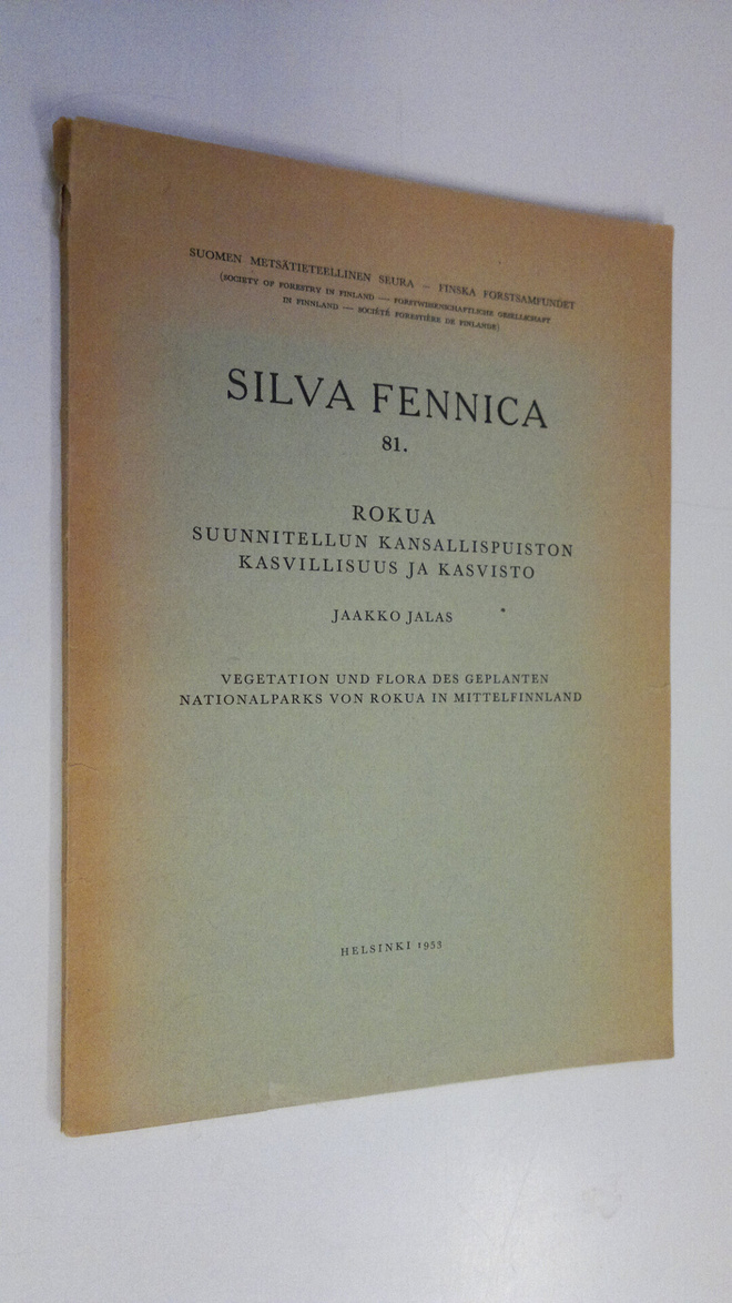 Jaakko Jalas : Suunnitellun kansallispuiston kasvillisuus...