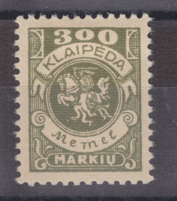 Saksa reich Memel 1923  Mi 147 liimakkeellisena.