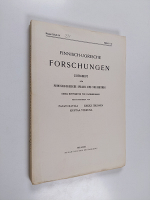 Finnisch-Ugrische Forschungen Band 34 Heft 2-3