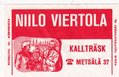 Kallträsk , Metsälä. Niilo  Viertola   b581