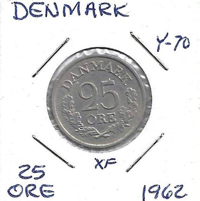 DENMARK 25 ÖRE 1962 (KO-340)