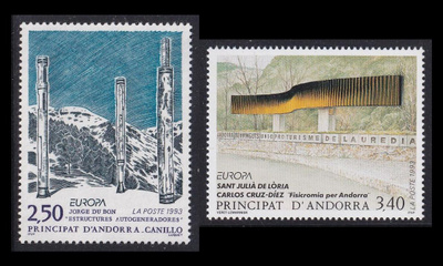 Andorra Fr 451-2 ** Europa nykytaide (1993)