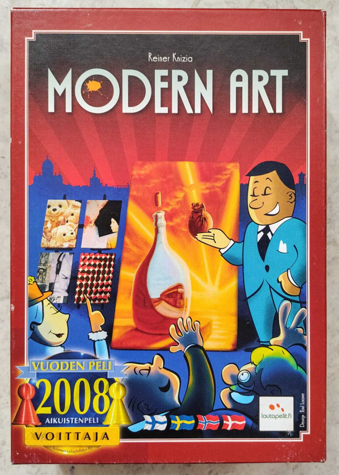 Reiner Knizia MODERN ART Suomenkielinen huutokauppapeli 2008