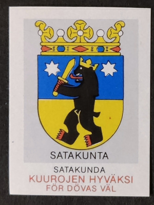 Kuurojen hyväksi - Satakunta kirjeensulkija / tarra **