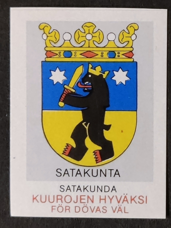 Kuurojen hyväksi - Satakunta kirjeensulkija / tarra **