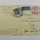 1952 Hki olympia 21.7. C lentopostikortti Italiaan - pikkukuva 1