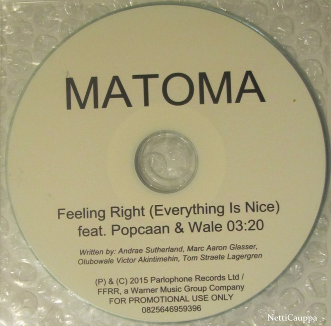 Matoma Ft. Popcaan & Wale • Feeling Right PROMO CDr-Single