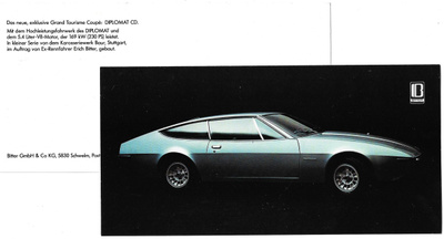 1974 Bitter CD postikortti - esite - KUIN UUSI - V8