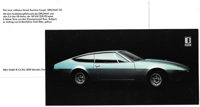 1974 Bitter CD postikortti - esite - KUIN UUSI - V8