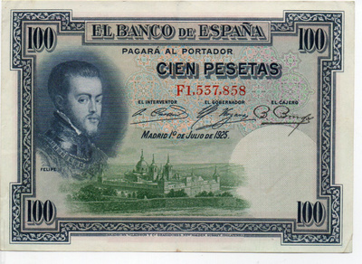 Espanja 100 pesetaa 1925