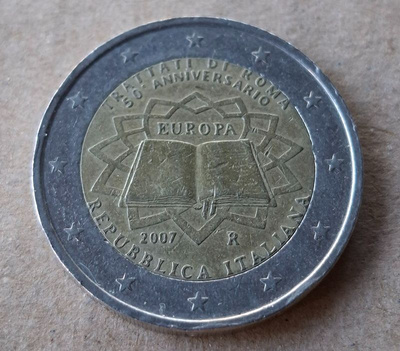2 euroa erikoiskolikko 2007 ITALIA Rooman sopimus