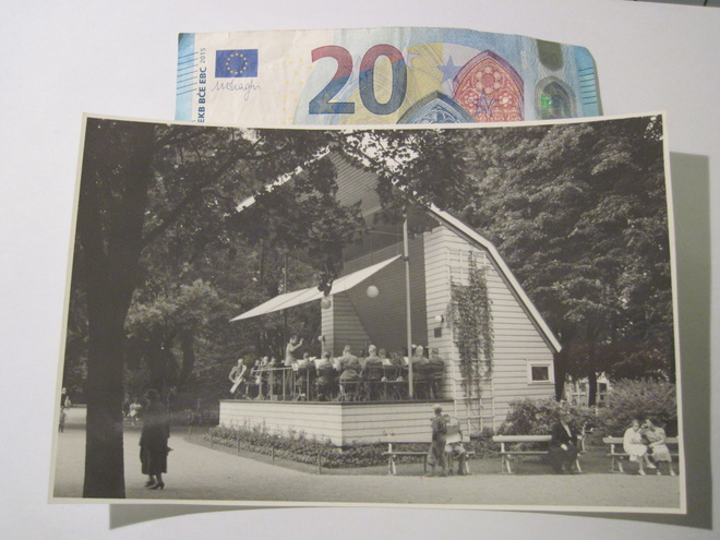 VANHA Valokuva Viipuri 1930-luku Sotilasorkesteri ym