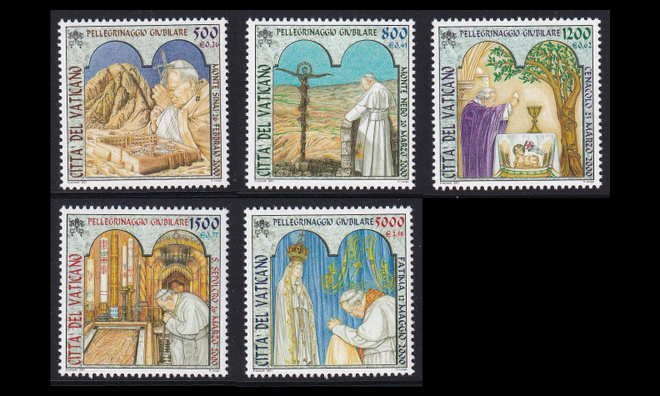 Vatikaani 1375-9 ** Paavi Johannes Paul II maailmanmatkat (2