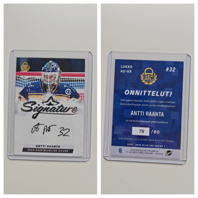 Antti Raanta Silver Signature Blueline