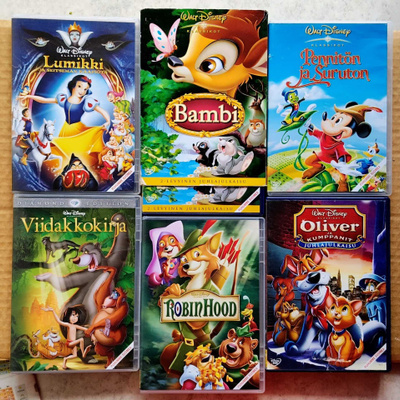 6 WALT DISNEY -klassikkoa 1937–1988 - siistit Suomi-DVD:t
