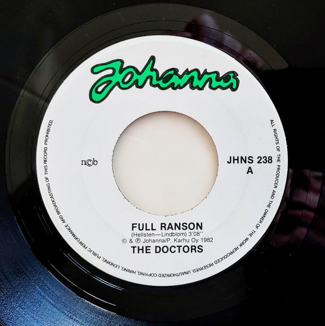 THE DOCTORS: Full Ranson – Johanna 7” single 1982, ei KK