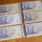 6kpl Bulgarian 2 Leva seteleitä - pikkukuva 1