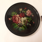 Vanha venäläinen metallitarjotin Ø 32cm. käsinmaalattu - pikkukuva 1