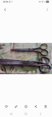 Vanhat 2kpl fiskarssin metalliset sakset