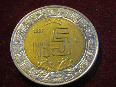 5 pesos 1992 Meksiko