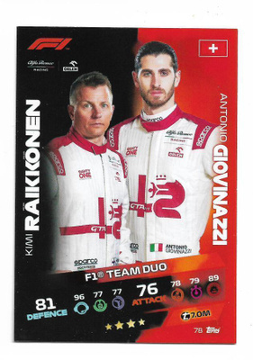 2021 Topps Turbo Attax F1 #78 Kimi Räikkönen