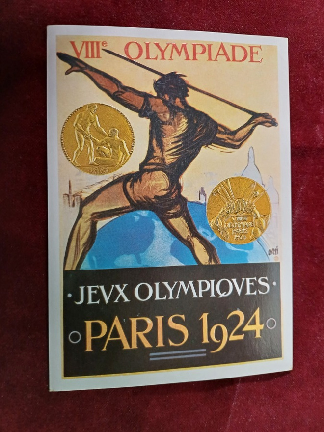 Pariisin olympiakisojen juliste 1924. Postikortti