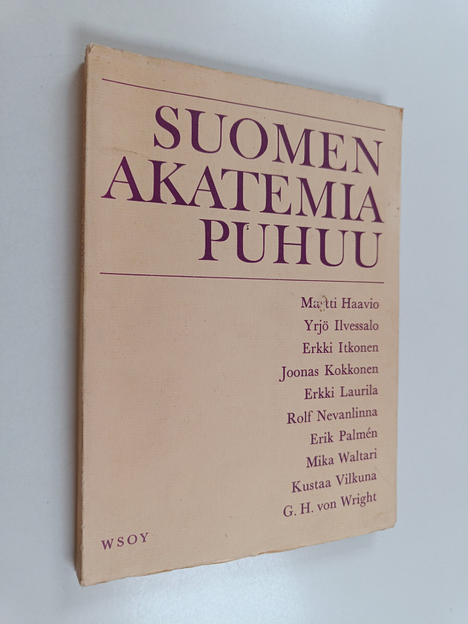 Martti ym. (Kirj.) Haavio : Suomen akatemia puhuu