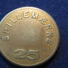 Spillemärke25. Pelikonepoletti- Arcade token. Tanska-Denmark - pikkukuva 1