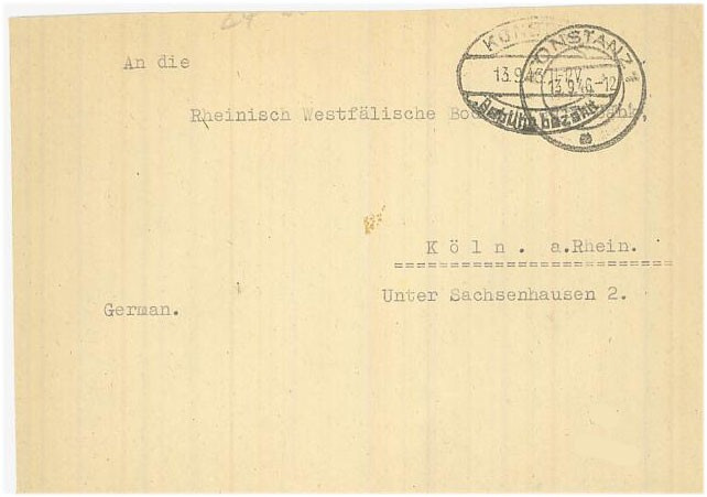 BRD 1946 gebühr bezahlt -leimakuori