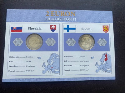 2€ 2015 Slovakia + Suomi Monetan erikoissarja UNC