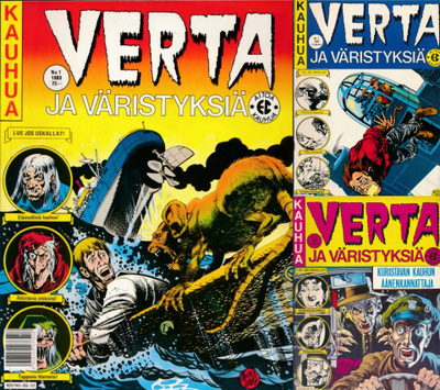 VERTA JA VÄRISTYKSIÄ kolme numeroa KAUHUA 80s SHOKKI Igor EC
