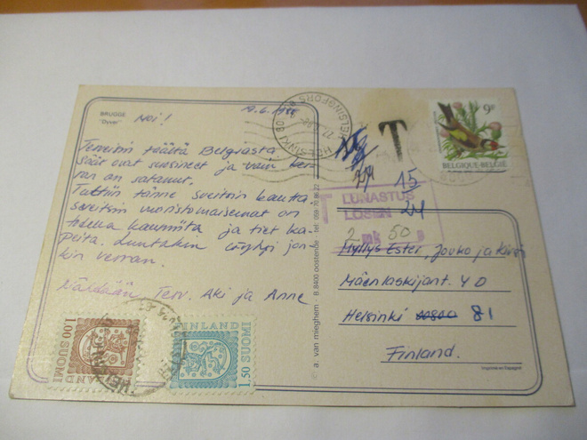 198 Belgia lunastuskortti Hkiin
