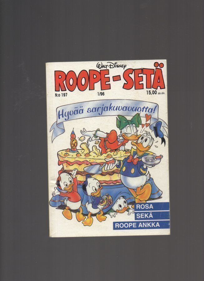 Roope-Setä n:o 197  1/1996  Rosa sekä Roope Ankka. Taskukirj