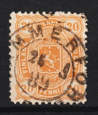 1885 20p Vaakunamerkki Tammerfors-loistona