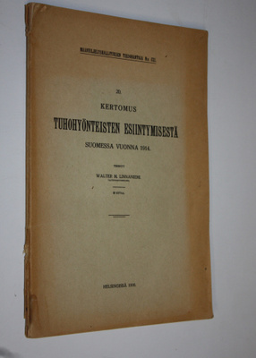 20.kertomus tuhohyönteisten esiintymisestä Suomessa 1914