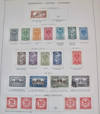 VANHOJA Itävalta Austria 1919 - 1923 3:lla Lehdellä n.70 kpl