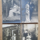 neljä vintage taidekorttia - 1900-luku alku - pikkukuva 1