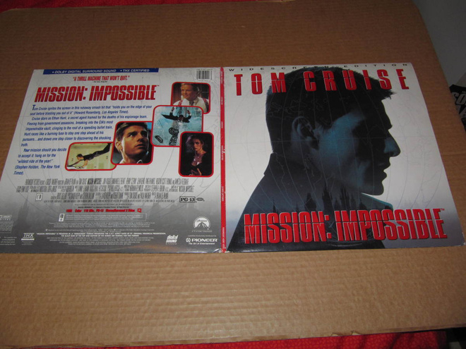 Laser Disc : Mission Impossible > Tom Cruise v.1996 GREAT!