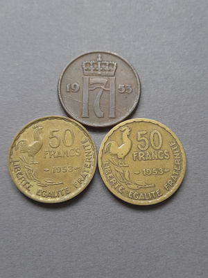 kolikkosetti 1953, 3kpl