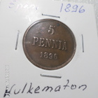 5 penniä 1896 kulkematon tasaisesti hieman patinoitunut - pikkukuva 5