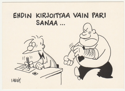 B. Virtanen : Ehdin kirjoittaa vain pari sanaa.. postikortti