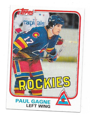 1981-82 Topps #80 Paul Gagne Colorado Rockies