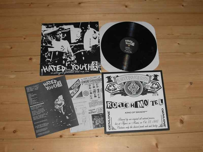 HATED YOUTH / ROACH MOTEL split LP ***`83/84 FLORIDA HC***