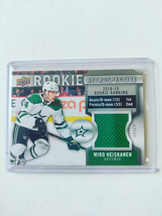 Miro Heiskanen - 19-20 UD Rookie Retrospective Jersey